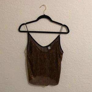 Sheer glitzy tank top - Size M - BDG